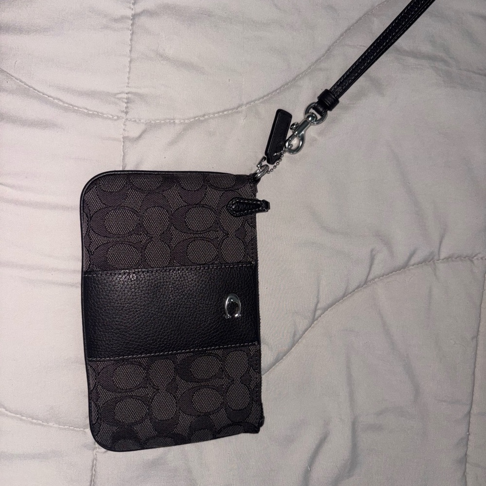 Black COACH Wristlet Purse